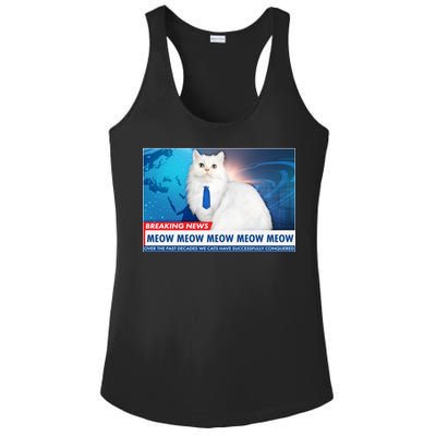 Funny News Anchor Cat Ladies PosiCharge Competitor Racerback Tank