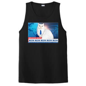 Funny News Anchor Cat PosiCharge Competitor Tank