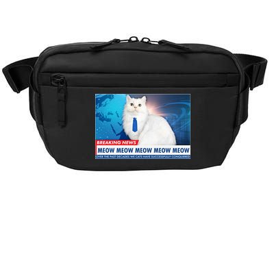 Funny News Anchor Cat Crossbody Pack