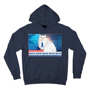 Funny News Anchor Cat Hoodie