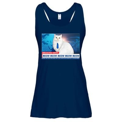 Funny News Anchor Cat Ladies Essential Flowy Tank