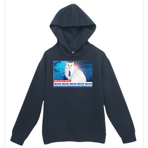 Funny News Anchor Cat Urban Pullover Hoodie