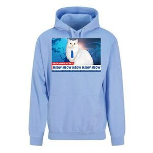 Funny News Anchor Cat Unisex Surf Hoodie