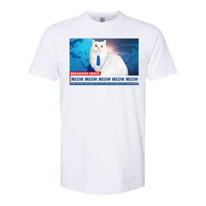 Funny News Anchor Cat Softstyle CVC T-Shirt