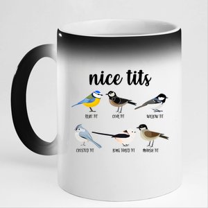 Funny Nice Tits Birds 11oz Black Color Changing Mug