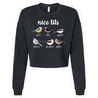Funny Nice Tits Birds Cropped Pullover Crew
