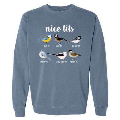 Funny Nice Tits Birds Garment-Dyed Sweatshirt