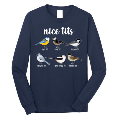 Funny Nice Tits Birds Long Sleeve Shirt