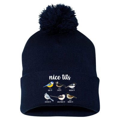 Funny Nice Tits Birds Pom Pom 12in Knit Beanie