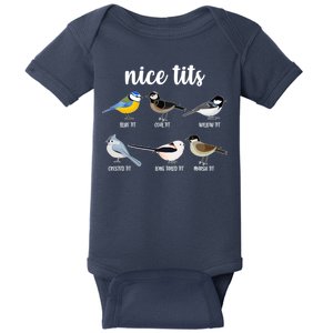 Funny Nice Tits Birds Baby Bodysuit