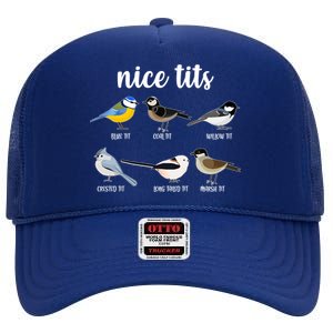 Funny Nice Tits Birds High Crown Mesh Back Trucker Hat