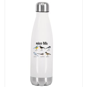 Funny Nice Tits Birds Stainless Steel Insulated Water Bottle