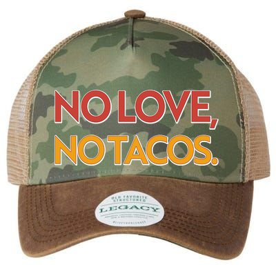 Funny No Love, No Tacos Legacy Tie Dye Trucker Hat