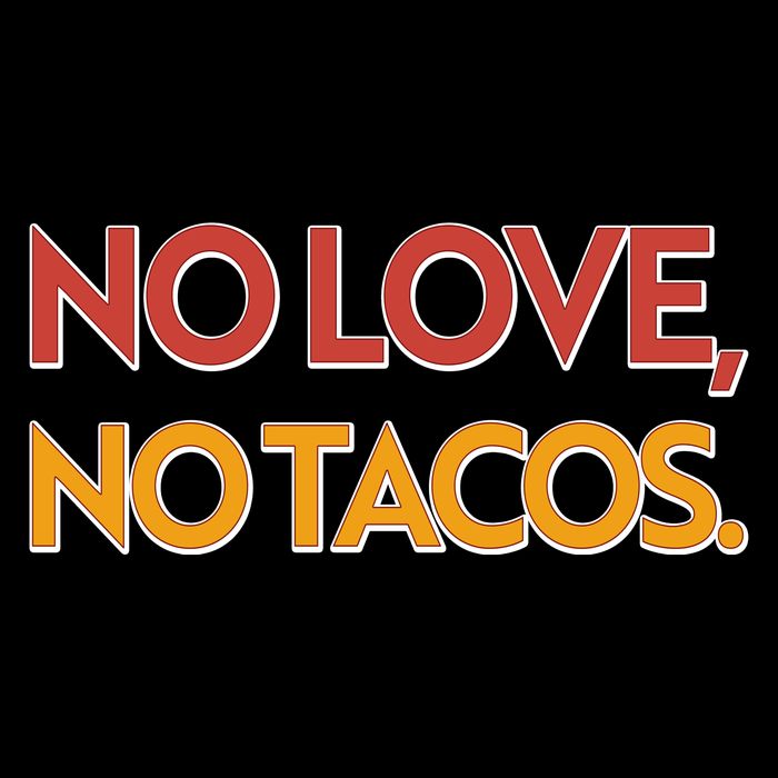 Funny No Love, No Tacos Cooling Performance Crew T-Shirt