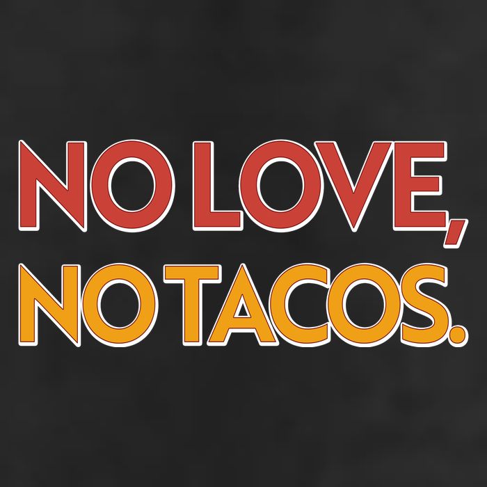 Funny No Love, No Tacos 25L Jumbo Tote