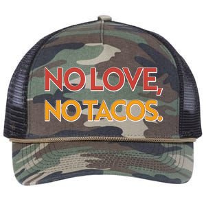 Funny No Love, No Tacos Retro Rope Trucker Hat Cap