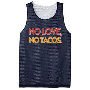 Funny No Love, No Tacos Mesh Reversible Basketball Jersey Tank