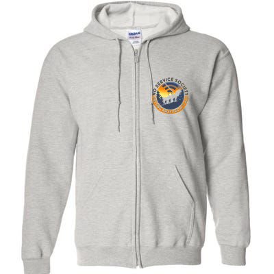 Funny No Service Society Full Zip Hoodie