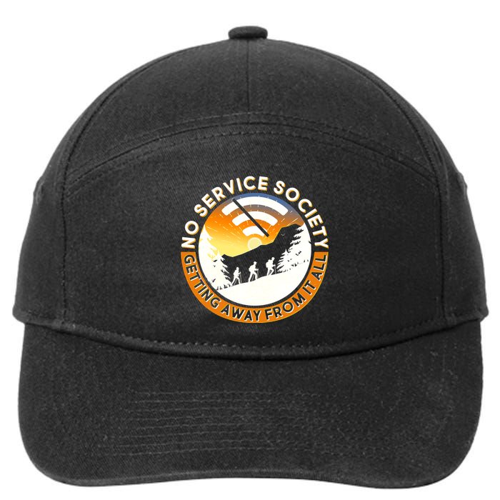 Funny No Service Society 7-Panel Snapback Hat