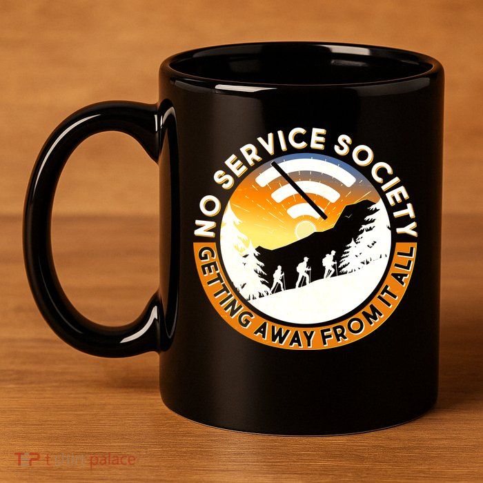 Funny No Service Society 11oz C Handle Ceramic Mug