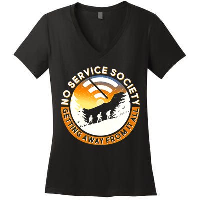 Funny No Service Society Women's V-Neck T-Shirt