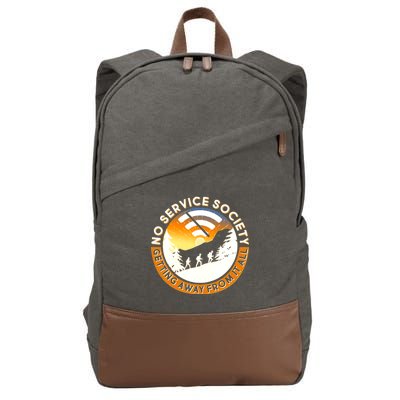 Funny No Service Society Cotton Canvas Backpack