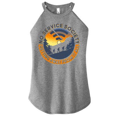 Funny No Service Society Women’s Perfect Tri Rocker Tank