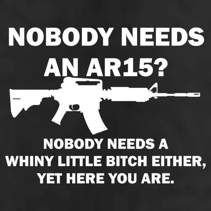Funny Nobody Needs An AR15? Nobody Needs Whiny Little 7 Panel Mesh Trucker Snapback Hat