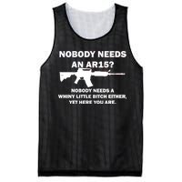 Funny Nobody Needs An AR15? Nobody Needs Whiny Little Mesh Reversible Basketball Jersey Tank