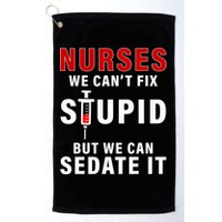 Funny Nurse Can't Fix Stupid Golf Towel