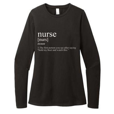 Funny Nurse Definition Womens CVC Long Sleeve Shirt