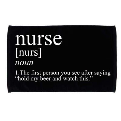 Funny Nurse Definition Microfiber Hand Towel