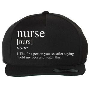 Funny Nurse Definition Wool Snapback Cap