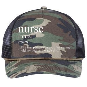 Funny Nurse Definition Retro Rope Trucker Hat Cap