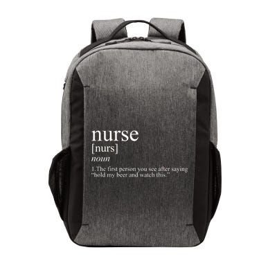 Funny Nurse Definition Vector Backpack