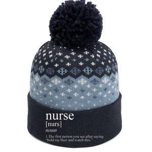 Funny Nurse Definition The Baniff Cuffed Pom Beanie