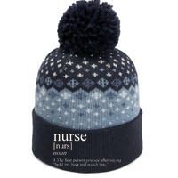 Funny Nurse Definition The Baniff Cuffed Pom Beanie