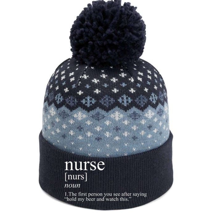 Funny Nurse Definition The Baniff Cuffed Pom Beanie