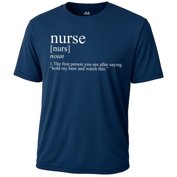 Funny Nurse Definition Cooling Performance Crew T-Shirt