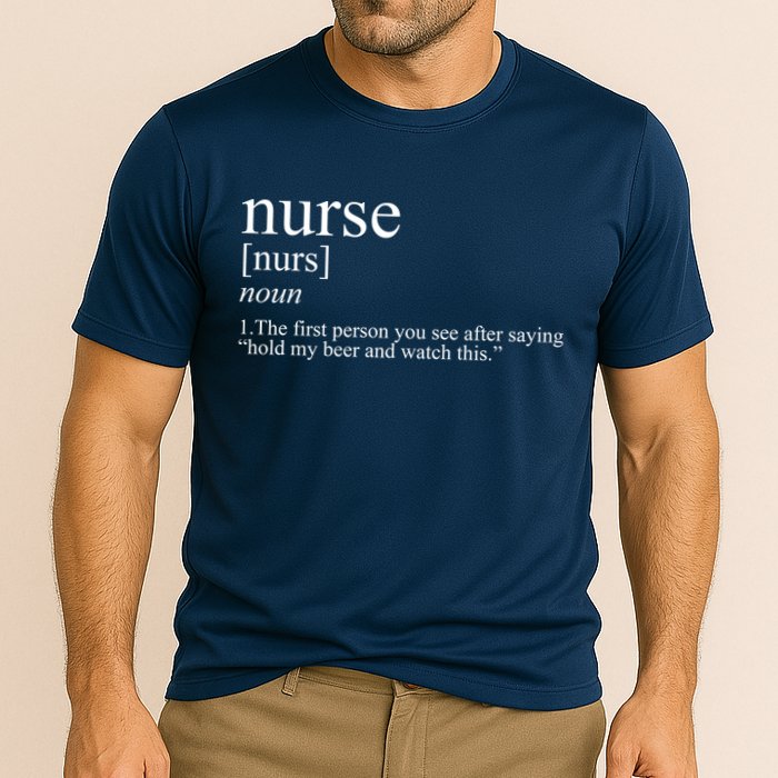 Funny Nurse Definition Cooling Performance Crew T-Shirt