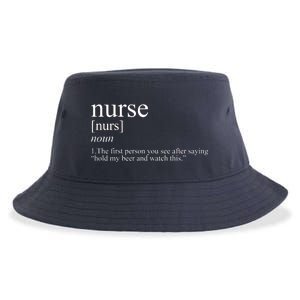 Funny Nurse Definition Sustainable Bucket Hat