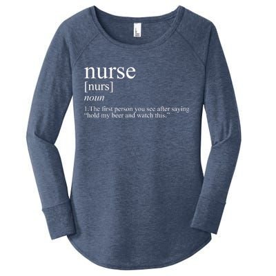 Funny Nurse Definition Women's Perfect Tri Tunic Long Sleeve Shirt