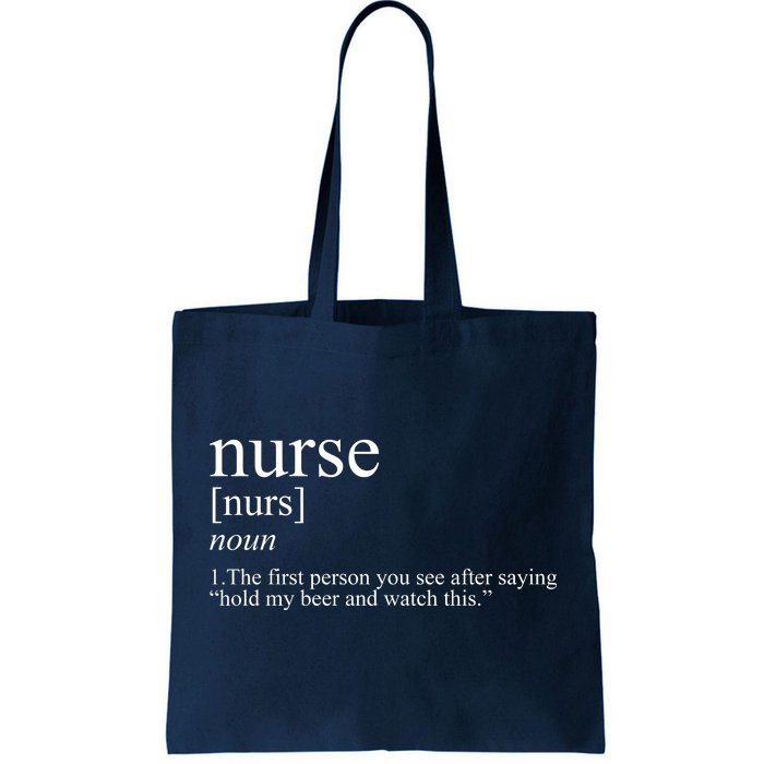 Funny Nurse Definition Tote Bag