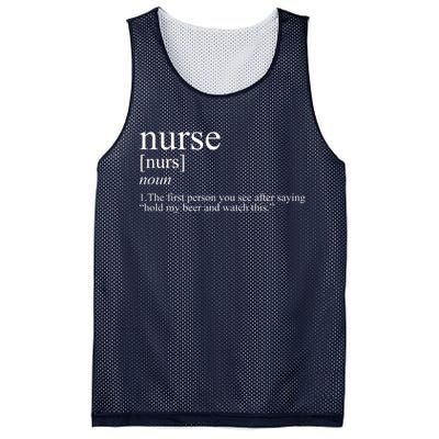 Funny Nurse Definition Mesh Reversible Basketball Jersey Tank