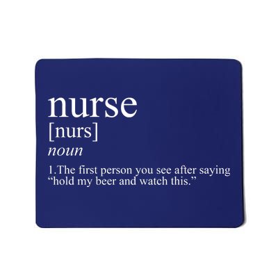 Funny Nurse Definition Mousepad