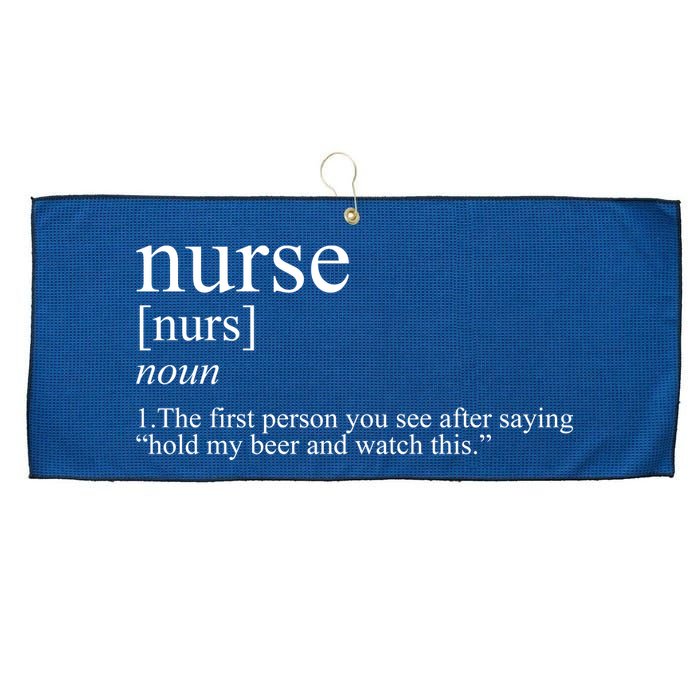 Funny Nurse Definition Large Microfiber Waffle Golf Towel