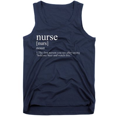 Funny Nurse Definition Tank Top