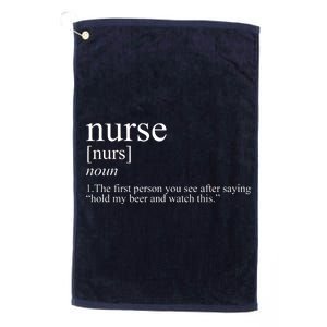 Funny Nurse Definition Platinum Collection Golf Towel