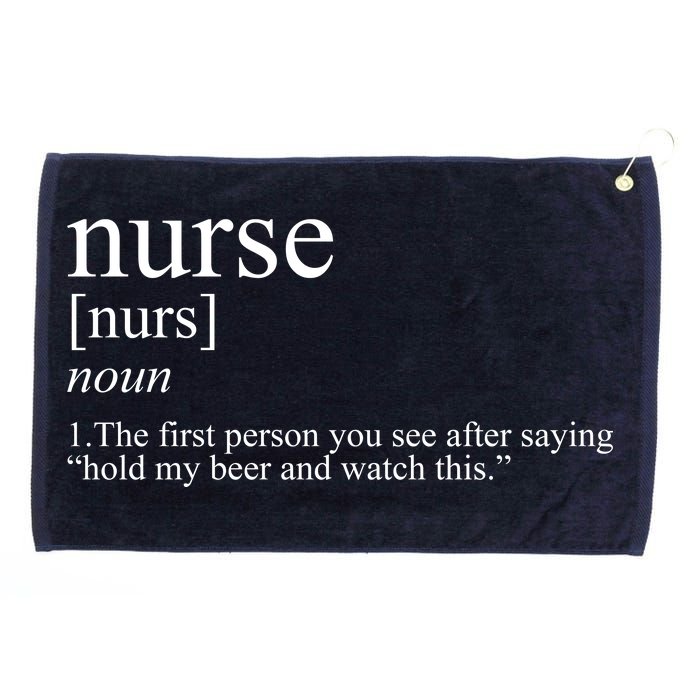 Funny Nurse Definition Grommeted Golf Towel