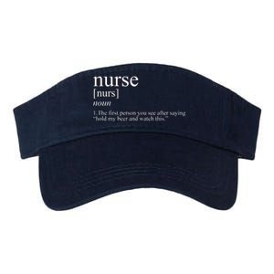 Funny Nurse Definition Valucap Bio-Washed Visor